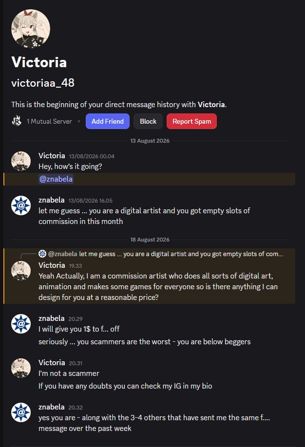 Artist Comission scam