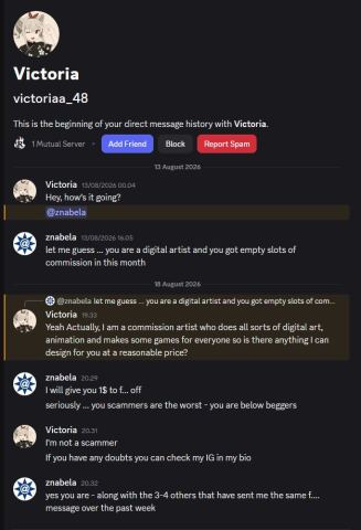 Artist Comission scam